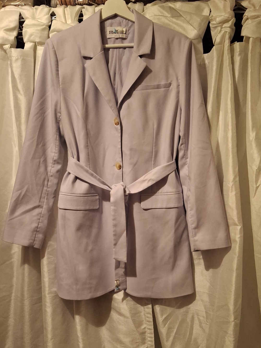 Steven Alan Light Lavender Belted Blazer